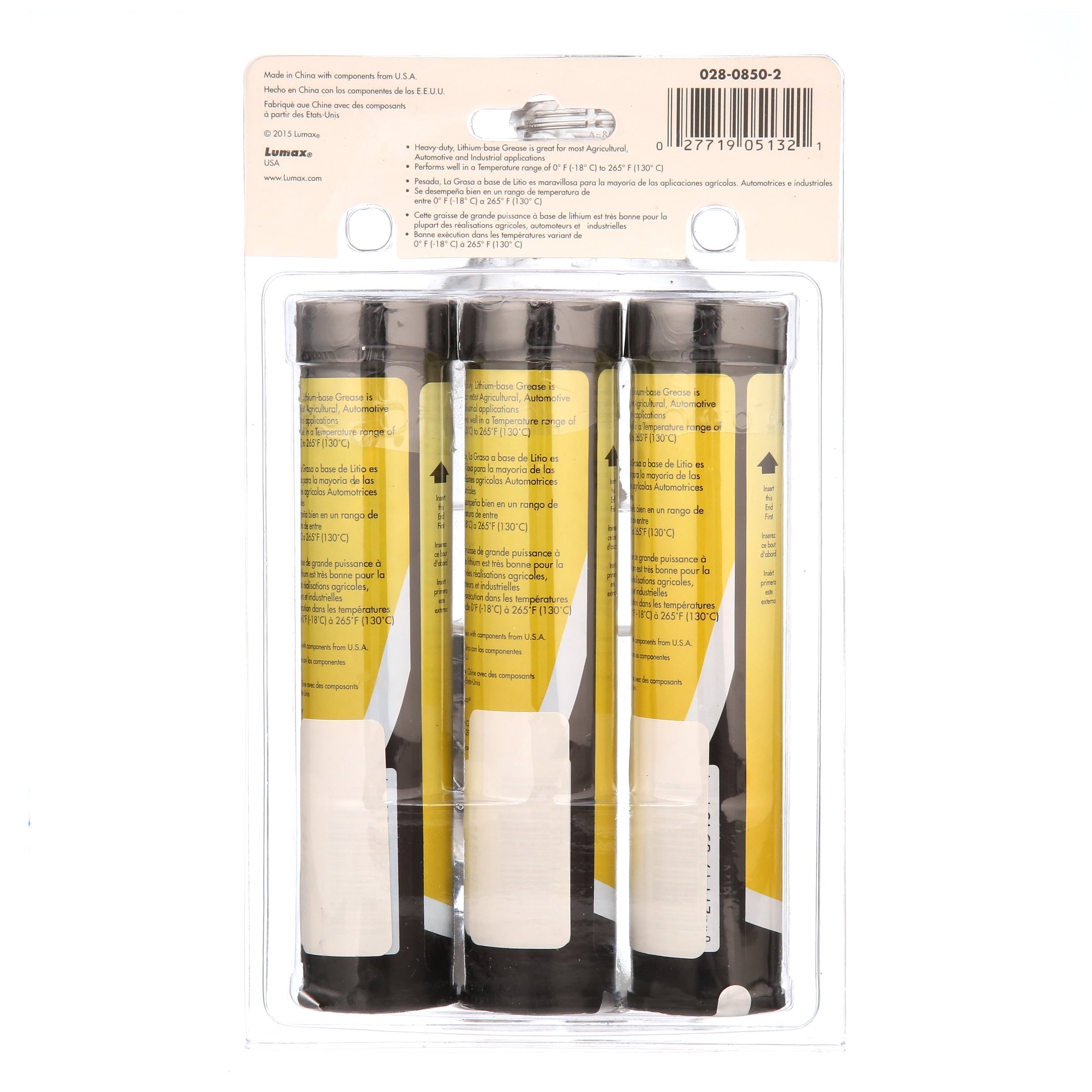 Multi-Purpose Lithium Grease, 3 oz. Cartridge, 3 pcs./Pk.