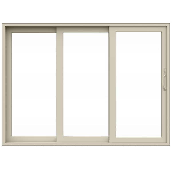 V4500 Multi-Slide 105 in. x 80 in. Left-Hand Low-E Desert Sand Vinyl 3-Panel Prehung Patio Door