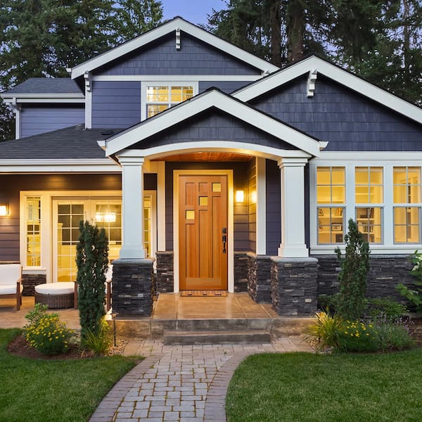 36 in. x 80 in. 5 Panel Universal/Reversible 3-Lite Clear Glass Unfinished Fir Wood Front Door Slab