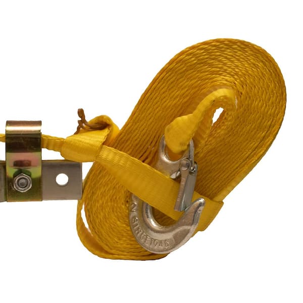 2,000 lb. 1-Ton Capacity 25 ft. Max Lift 10:1 Leverage Web Strap Puller Come Along Tool