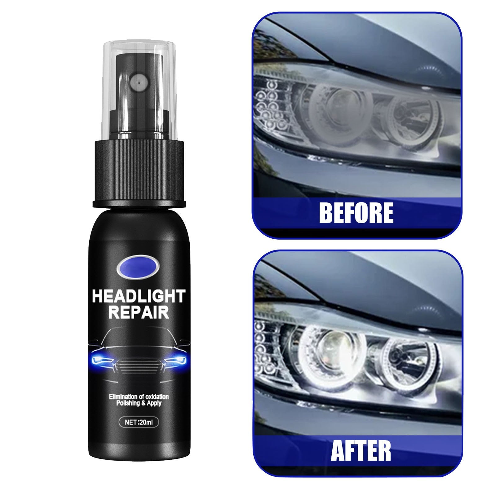 1 Bottle Of Headlight Spray Car Headlight Scratch Agent Polishing Car Headlight Lampshade Headlight Cleaner Headlight Kit Liquid Cleaning10/20/30ML Car Polish Renewals Car Protector for Dogs Window