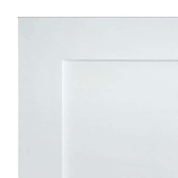 30 in. x 80 in. Craftsman Shaker 3-Panel Primed Solid Hybrid Core MDF Interior Door Slab