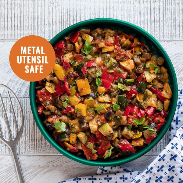 15-Piece Aluminum Ultra-Durable Non-Stick Diamond Infused Cookware and Bakeware Set in Emerald Green