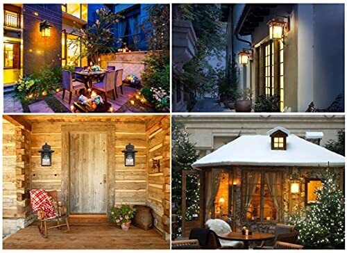 Modern Outside Wall Lightsblack Outdoor Lights Fixture Aluminum With Clear Glass