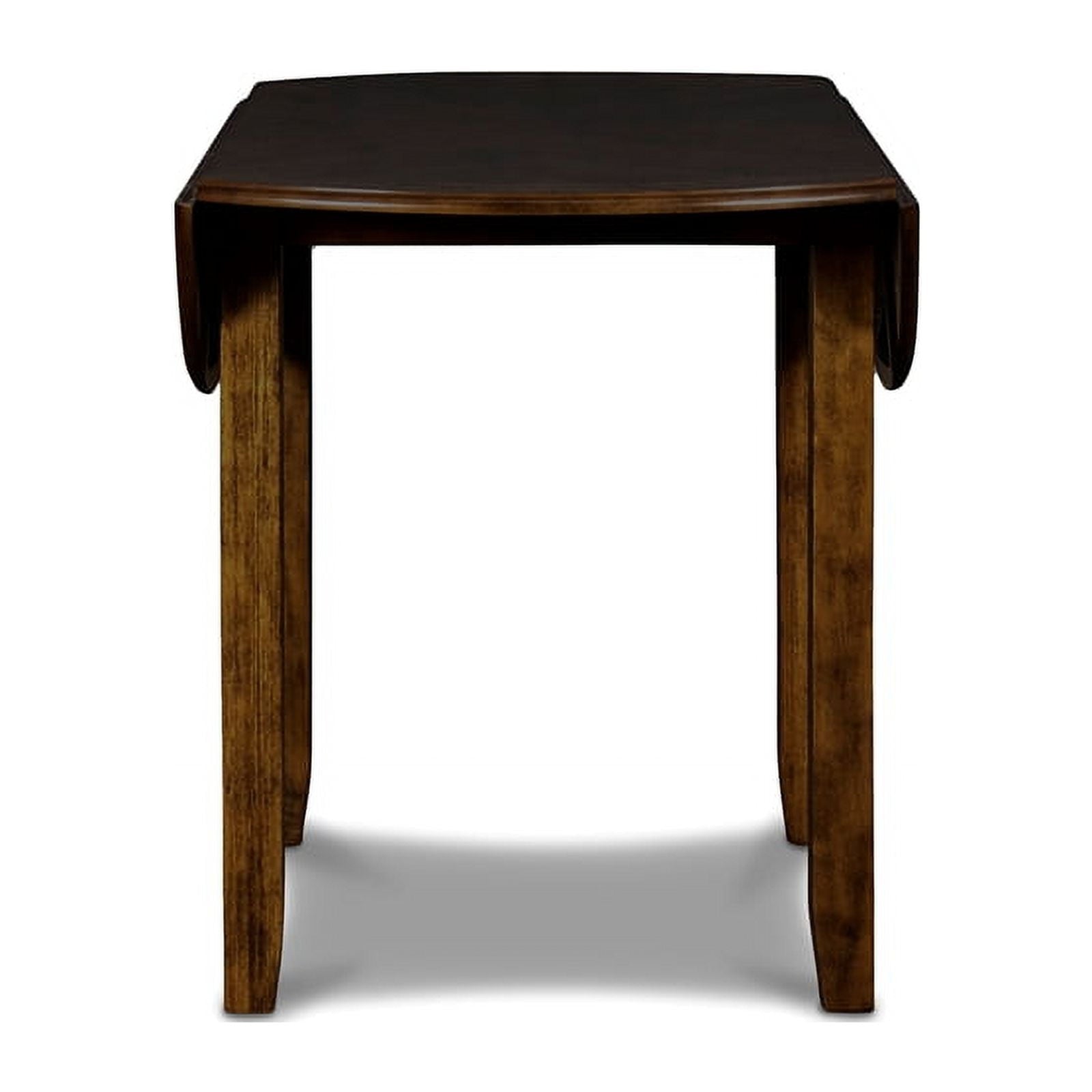 New Classic Furniture Gia Solid Wood Dining Drop Leaf Table W/2 Chairs in Brown