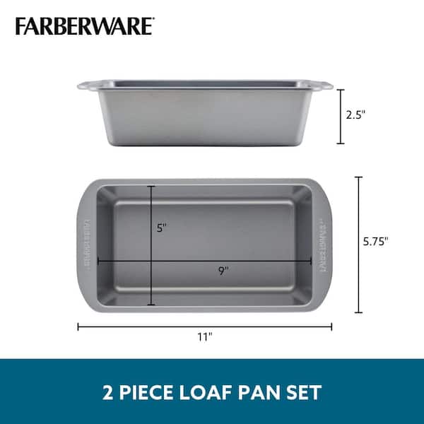 SmartBrown 2-Piece Steel Loaf Pan Set