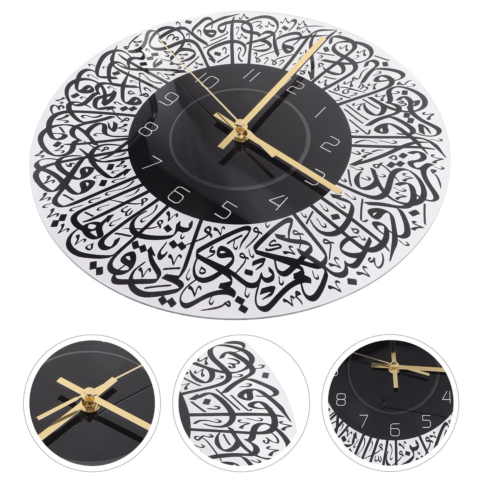 HOMEMAXS Eid Mubarak Wall Clock Mubarak Ramadan Acrylic Wall Clock Acrylic Art Wall Hanging Clock