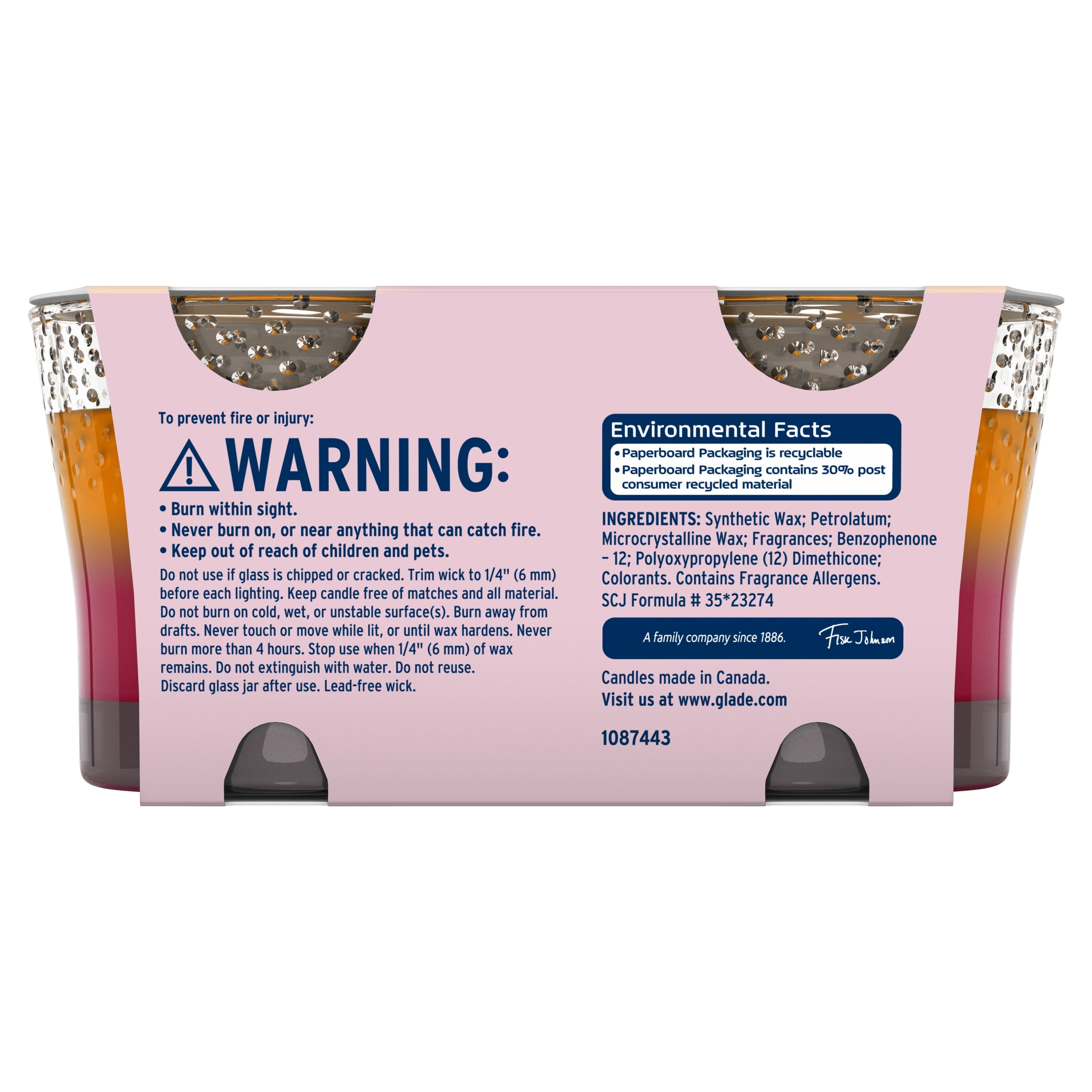 Glade 2in1 Jar Candle 2 ct, Hawaiian Breeze & Vanilla Passion Fruit, 6.8 oz. Total, Air Freshener, Wax Infused with Essential Oils