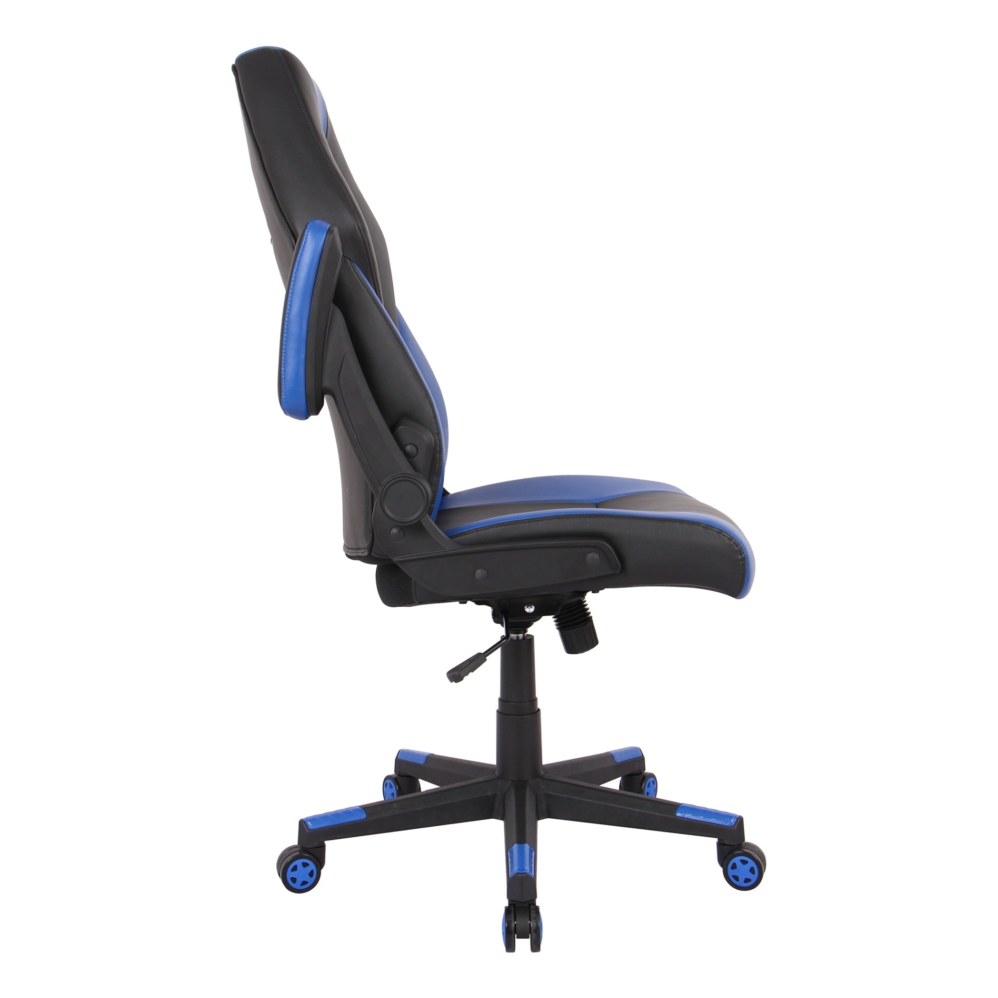 RS Gaming™ RGX Faux Leather High-Back Gaming Chair, Black/Blue, BIFMA Compliant