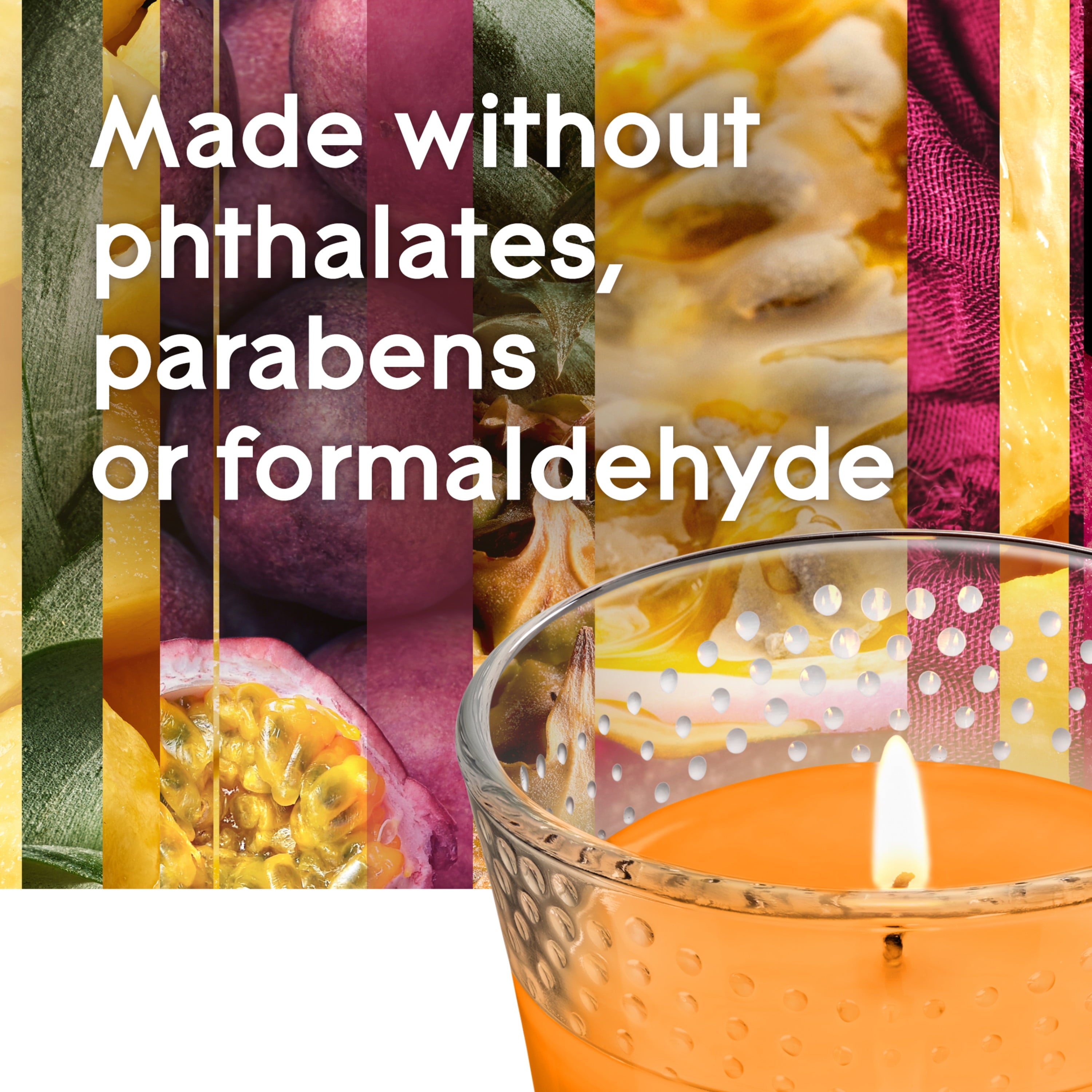 Glade 2in1 Jar Candle 2 ct, Hawaiian Breeze & Vanilla Passion Fruit, 6.8 oz. Total, Air Freshener, Wax Infused with Essential Oils