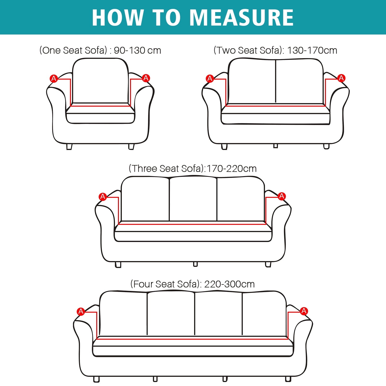 Sofa Cover Stretch Chair Cover Sofa Slipcovers for 1 Cushion Couch with 1 Free Pillow Case (1 Seater Sofa 90-130cm)