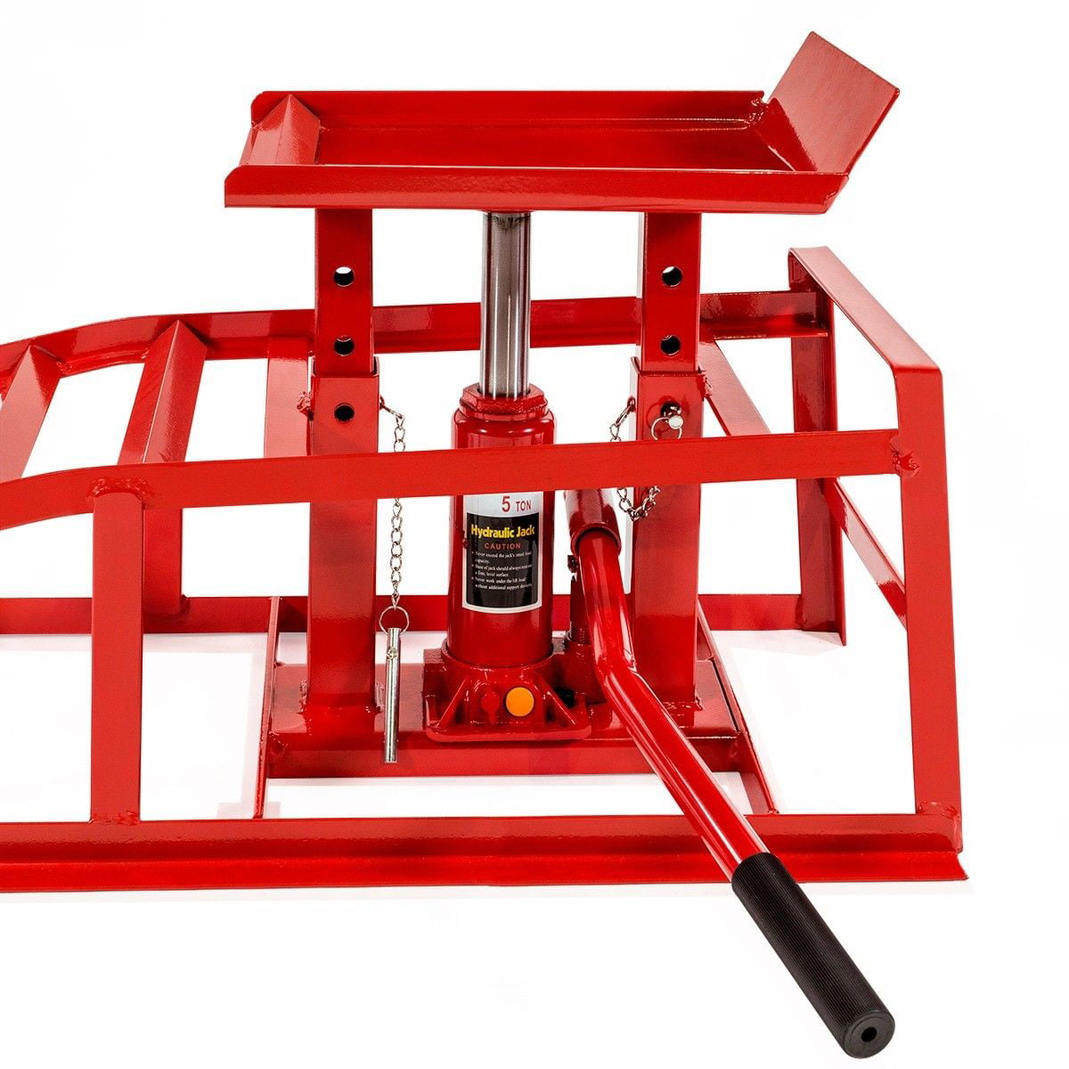 STARK USA Drive Up Ramp Low Profile Car Lift Service Ramps Auto Truck Trailer Garage Automotive Hydraulic Lift Repair Frame, Single Ramp