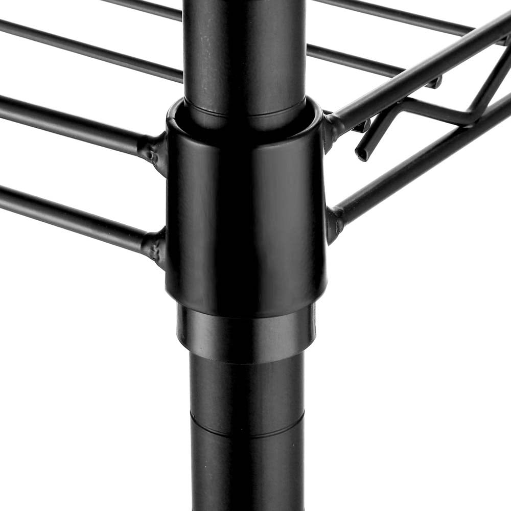 4 tier black coating shelving unit 14x30x47in