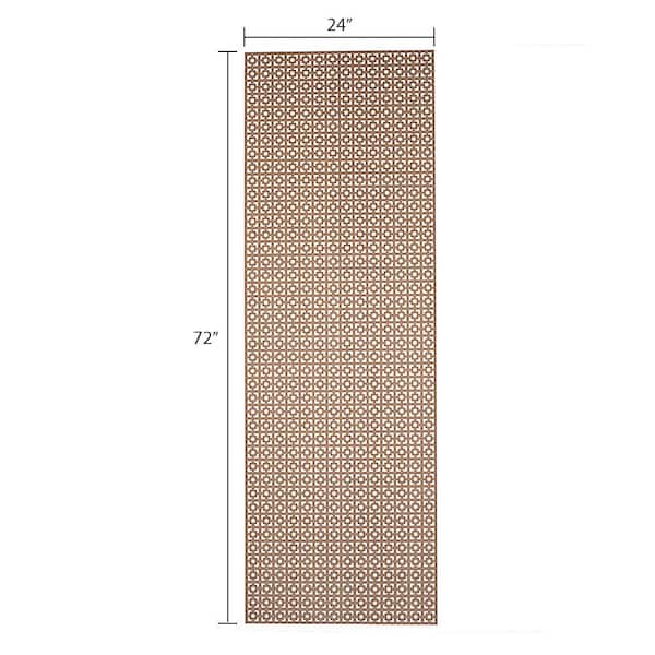 72 in. x 24 in. x 1/8 in. Unfinished Multi Square Decorative Perforated Paintable MDF Screening Panel Insert