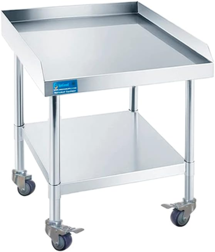 Stainless Steel Rolling Working Equipment Grill Table Stand 30 X 30 with Wheels