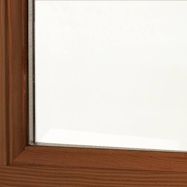 64 in. x 80 in. Farmhouse X Panel LH 1/2 Lite Clear Glass Red Chestnut Stain Douglas Fir Prehung Front Door with DSL