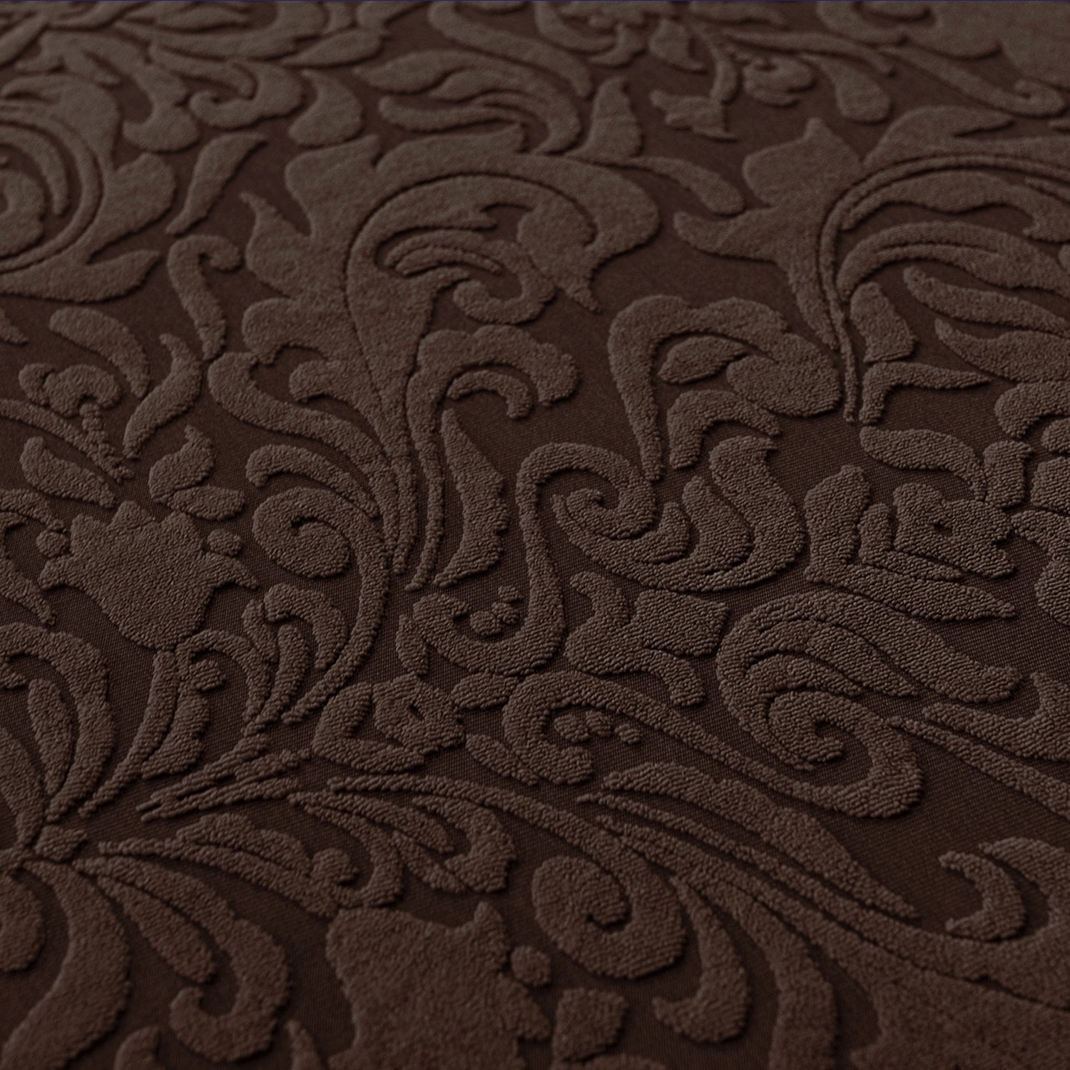 Subtrex Stretch 2-Piece Jacquard Damask Armchair Slipcover, Brown