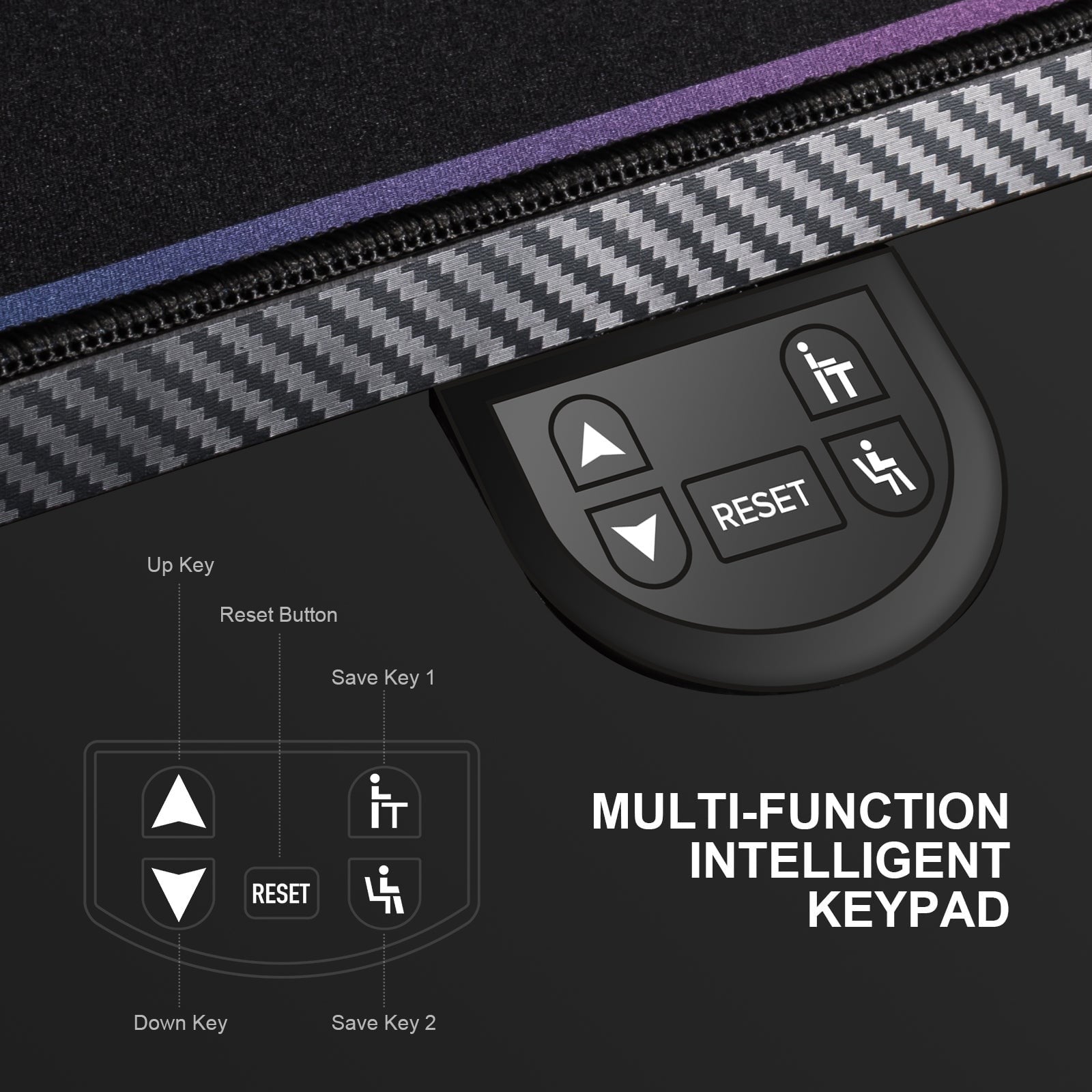 GTRACING 55 Inches Electric Standing Gaming Desk, RGB