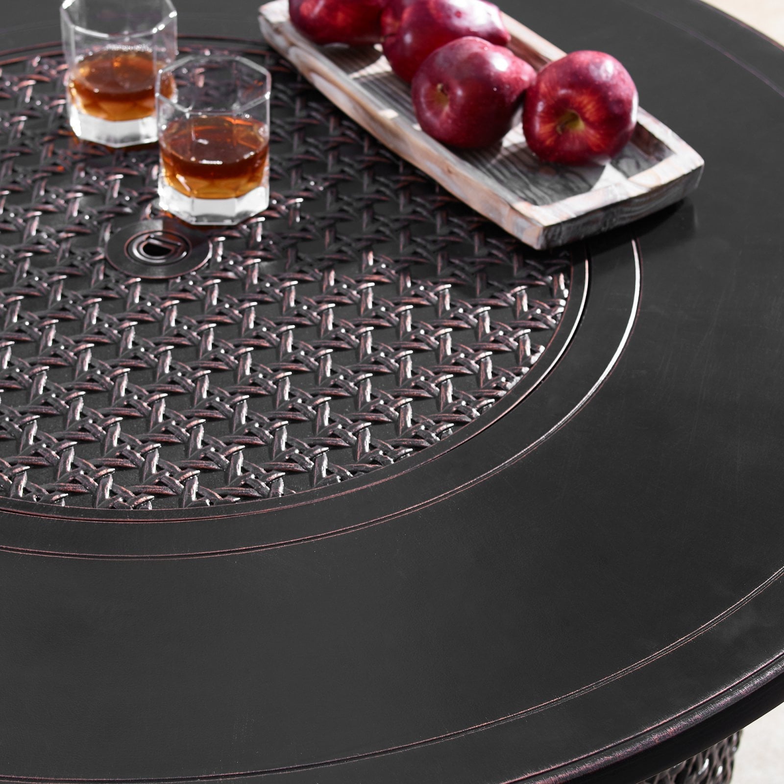 Oakland Living Cliff 44 in. Round Propane Fire Pit Table