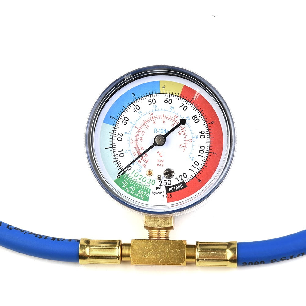 Car Auto Air Conditioning AC R134A Refrigerant Recharge Measuring Hose w/ Gauge
