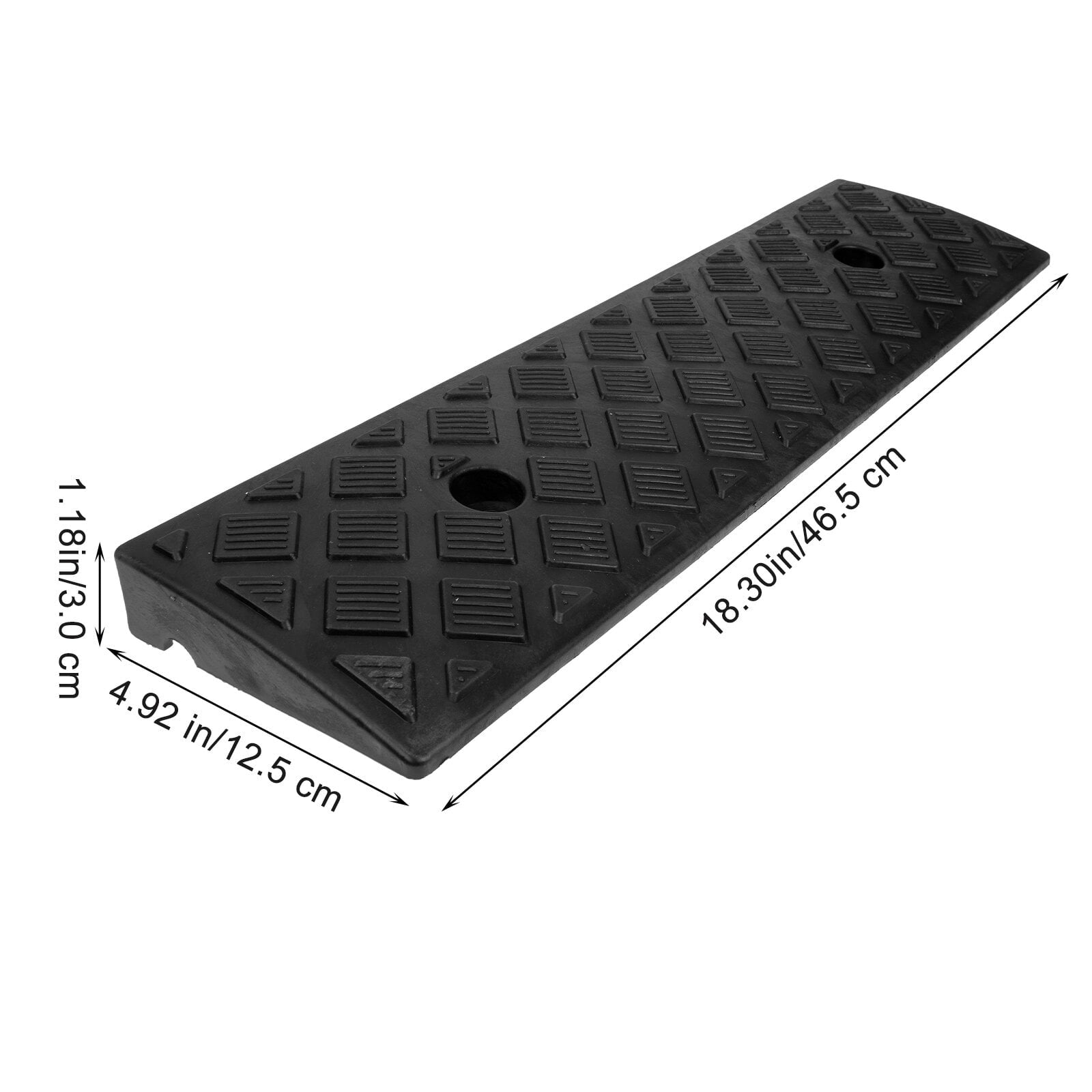 Rubber Curb Ramp Heavy Duty Rubber Threshold Ramp 10 Ton Car Vehicle Curbside Driveway Ramp for Loading Dock Sidewalk Wheelchair