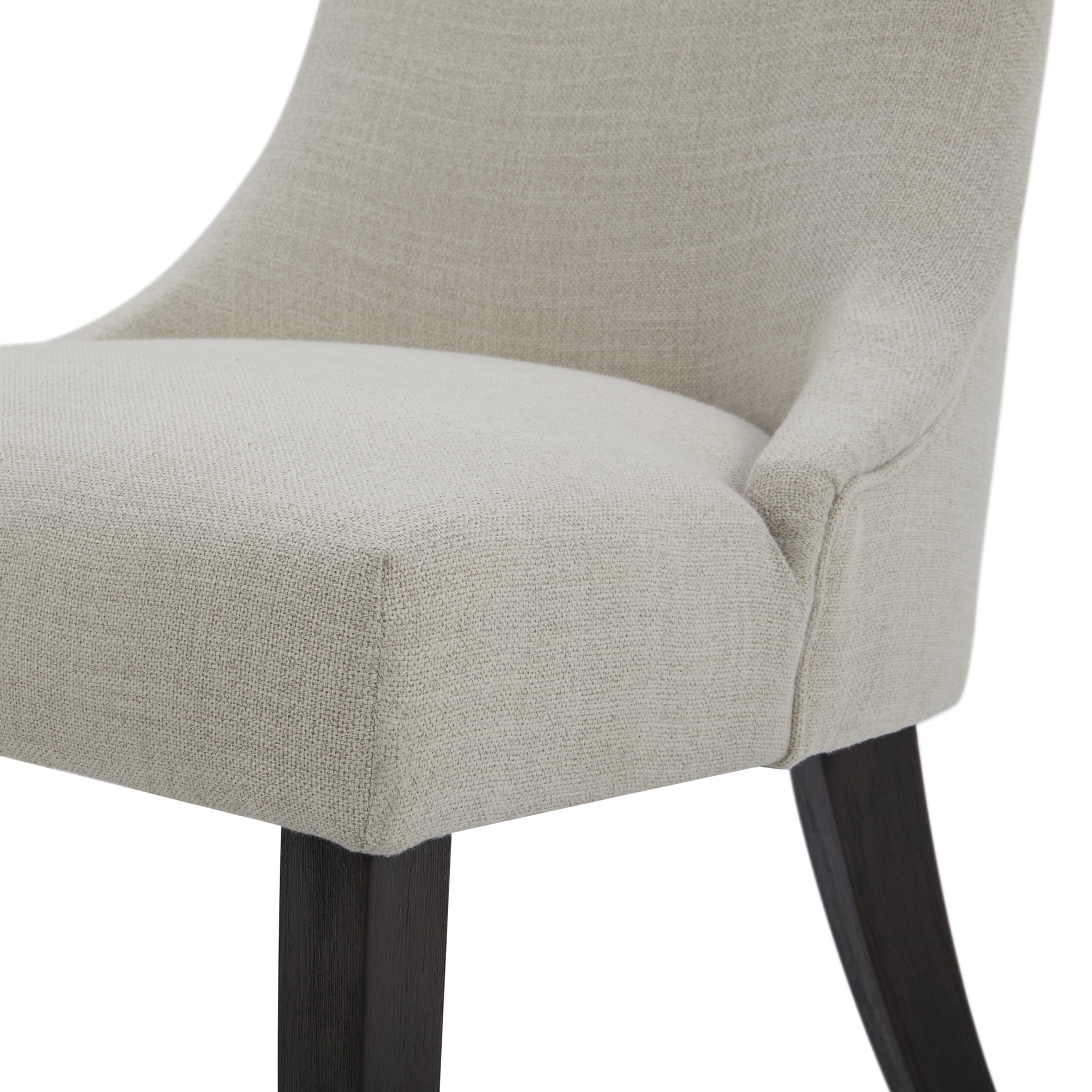 CHITA Upholstered Dining Chairs with Wood Legs Set of 2, Fabric in Linen