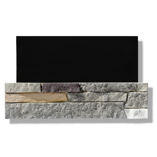 6 in. x 24 in. Stone Veneer Ledgestone Flat Panel Marin Fog (Box of 8)