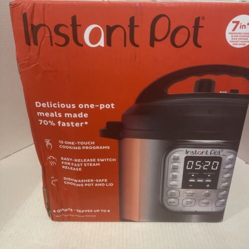 Instant Pot DUO 7-in-1 6qt Multi-Cooker DUO60V5 Silver/Black BRAND NEW