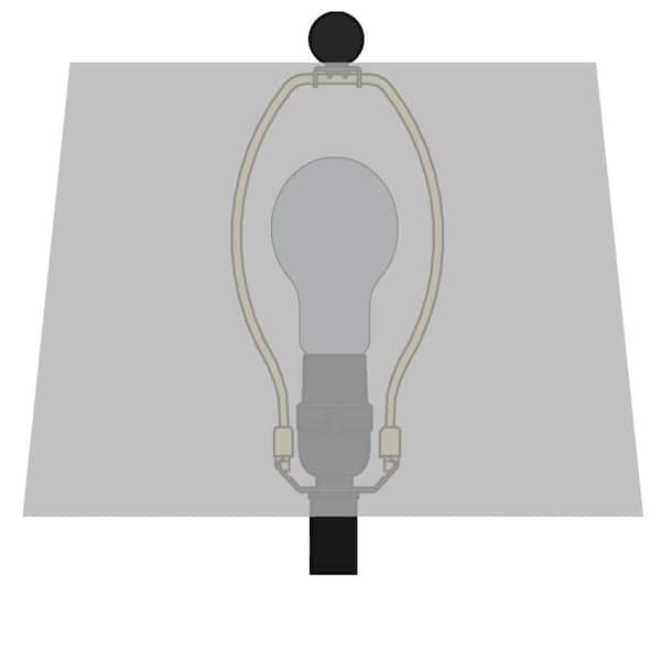 Mix and Match 14 in. Dia x 10 in. H White Linen Blend Drum Replacement Table Lamp Shade