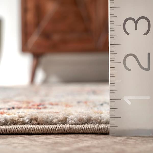 Marley Cardinal Cartouche Beige 8 ft. x 10 ft. Traditional Area Rug