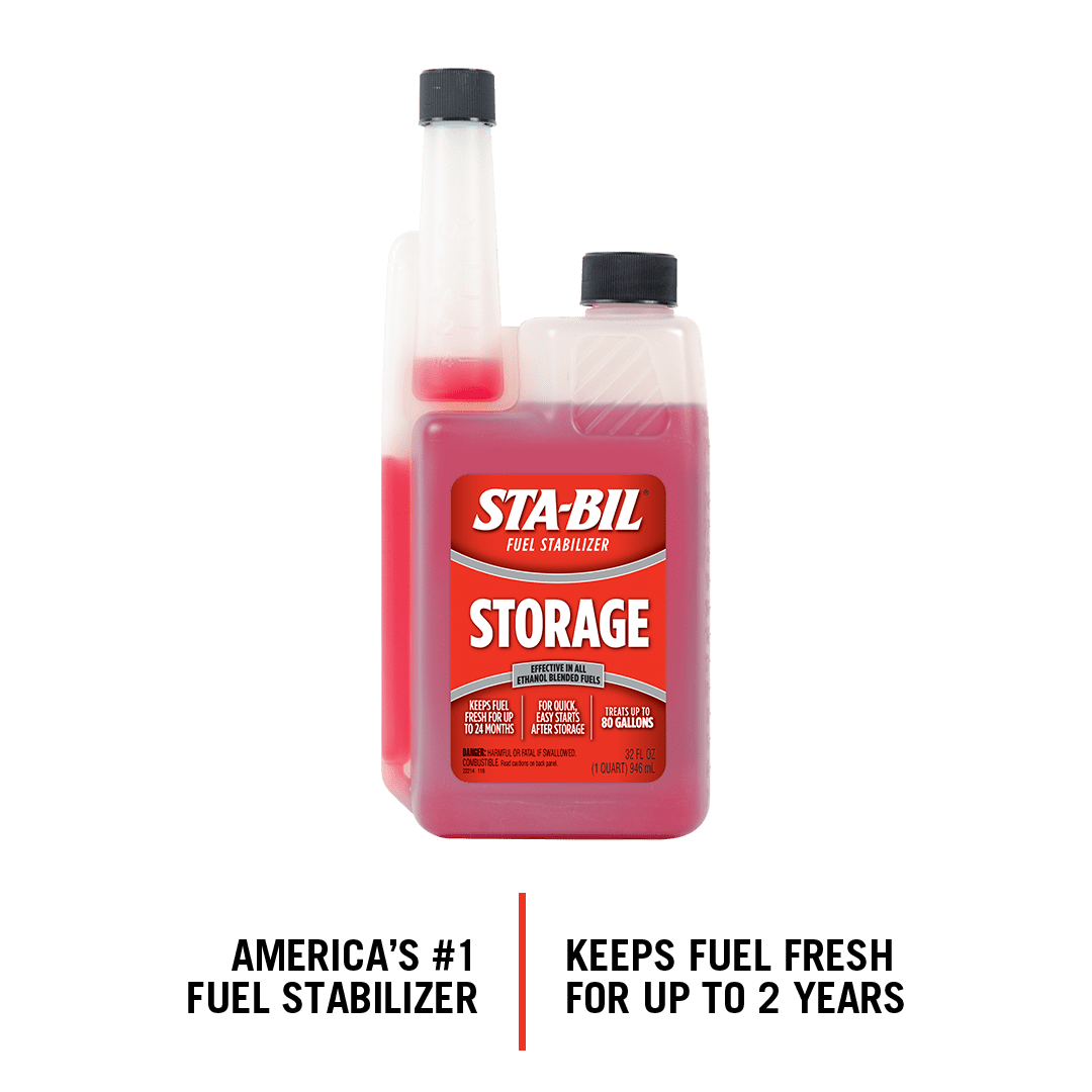 STA-BIL Storage Fuel Stabilizer - Keeps Fuel Fresh for 24 Months - Prevents Corrosion - Gasoline Treatment that Protects Fuel System - Fuel Saver - Treats 80 Gallons - 32 Fl. Oz.