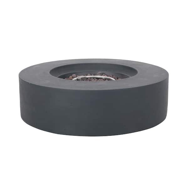 Mayfair Dark Gray Circular Stone Fire Pit (No Tank Holder)