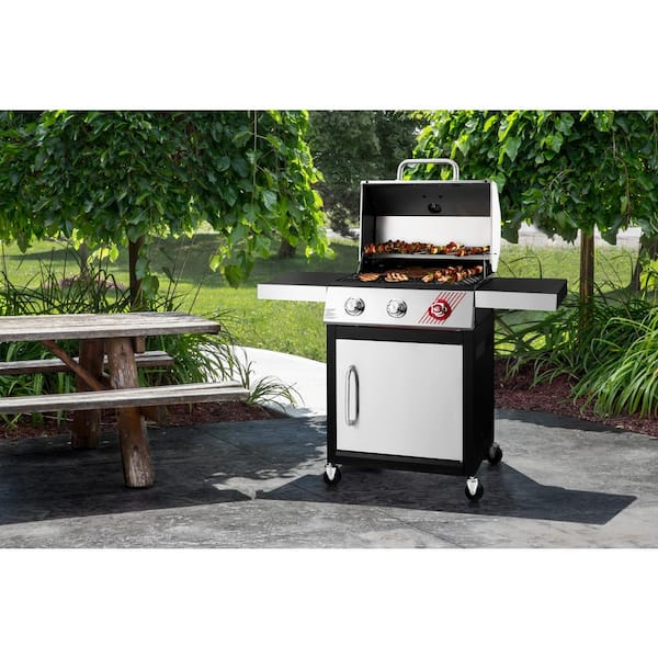 3-Burner Propane Gas Grill in Stainless Steel with TriVantage Multifunctional Cooking System