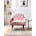 Muumblus Modern Accent Chair, Upholstered Single Sofa Chair Sherpa Arm Chair for Living Room and Bedroom, Comfy Armchair with Metal Legs, White Velvet