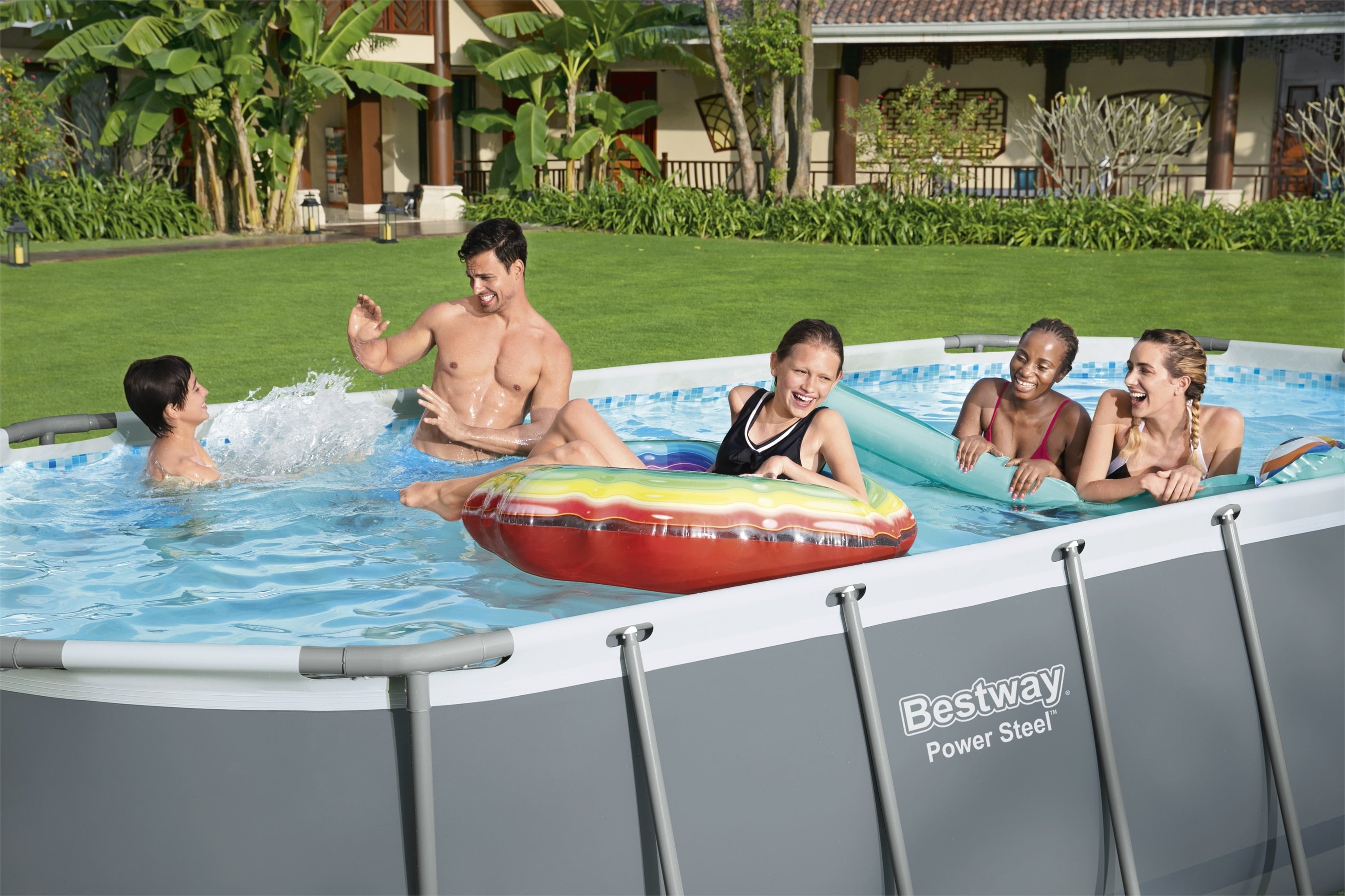 Bestway Power Steel 18' x 9' x 48'' Oval Above Ground Pool Set