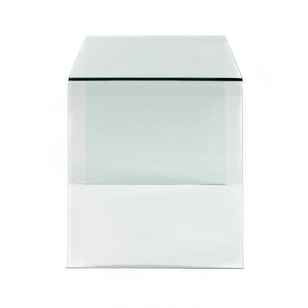 Javi Clear Tempered Glass Computer Desk