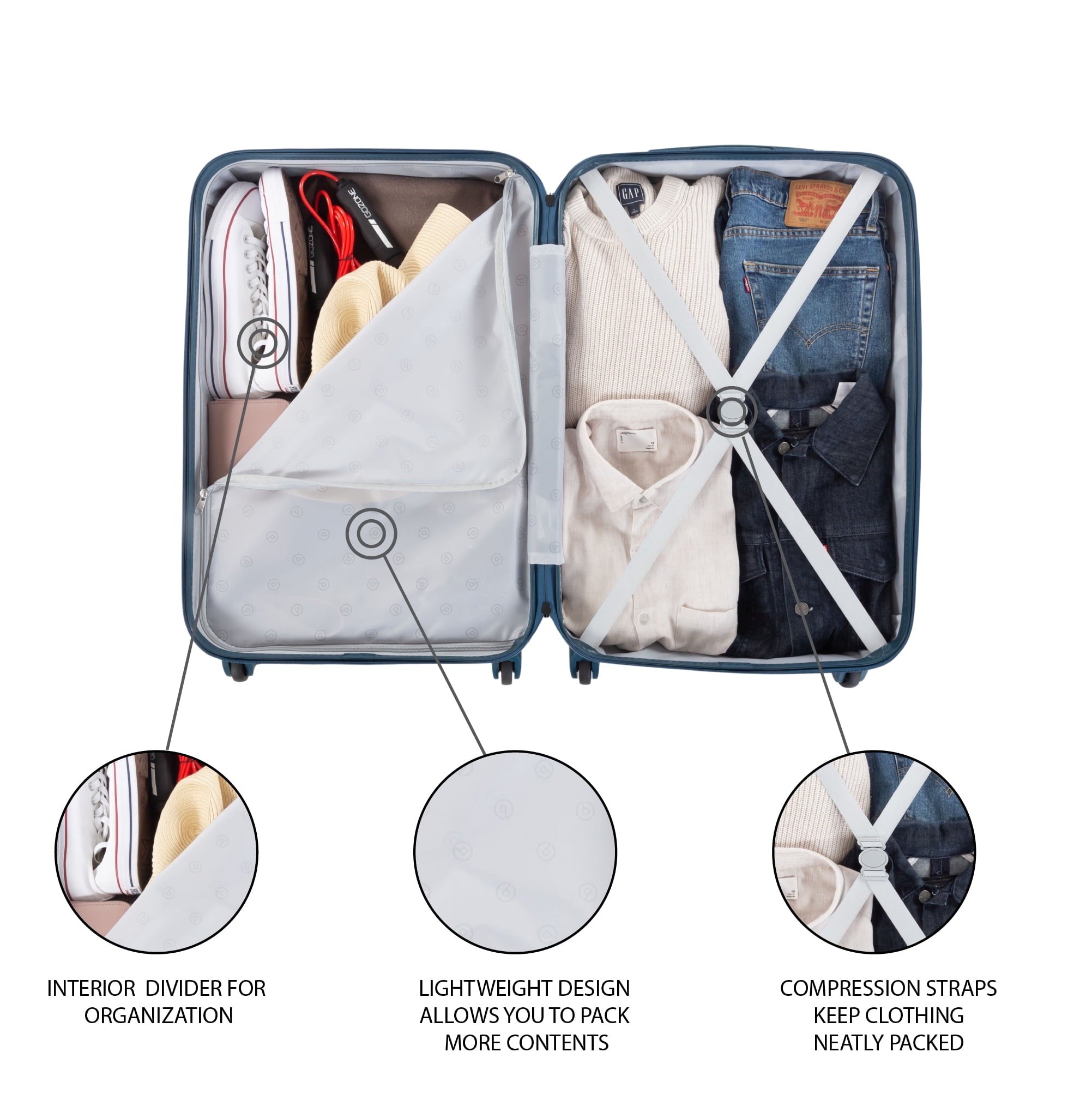 PROTEGE 2PC Hardside Luggage Set, 20