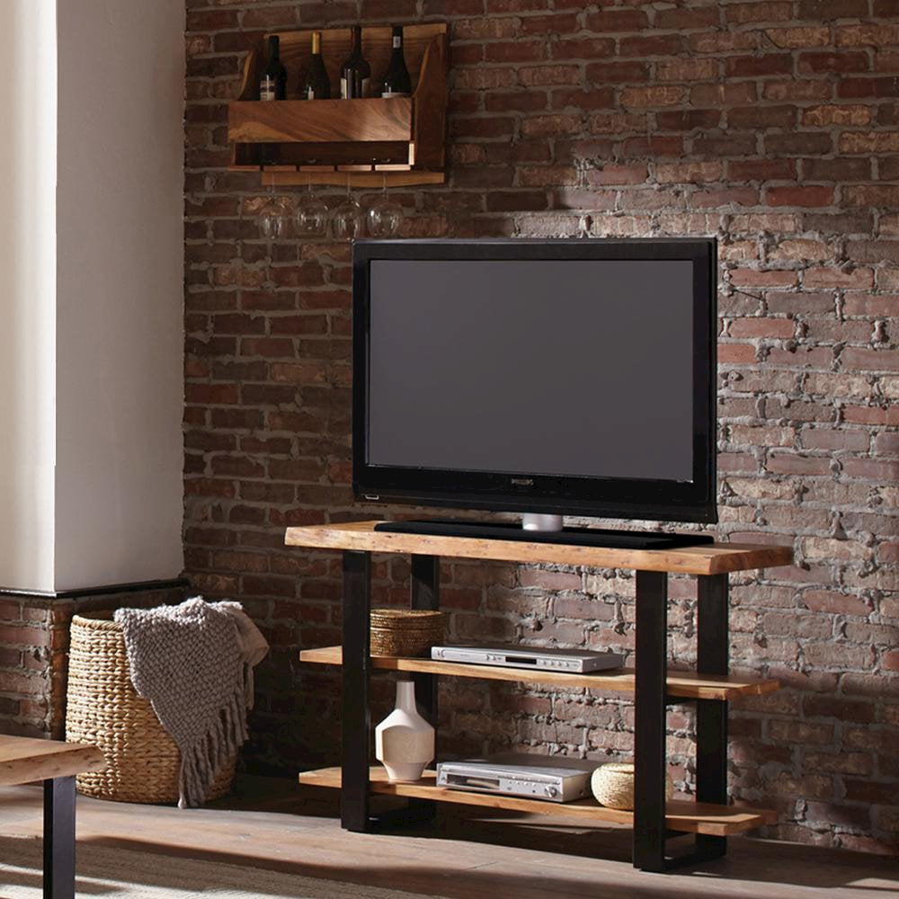 Alaterre Alpine Natural Live Edge Wood Media Console Table