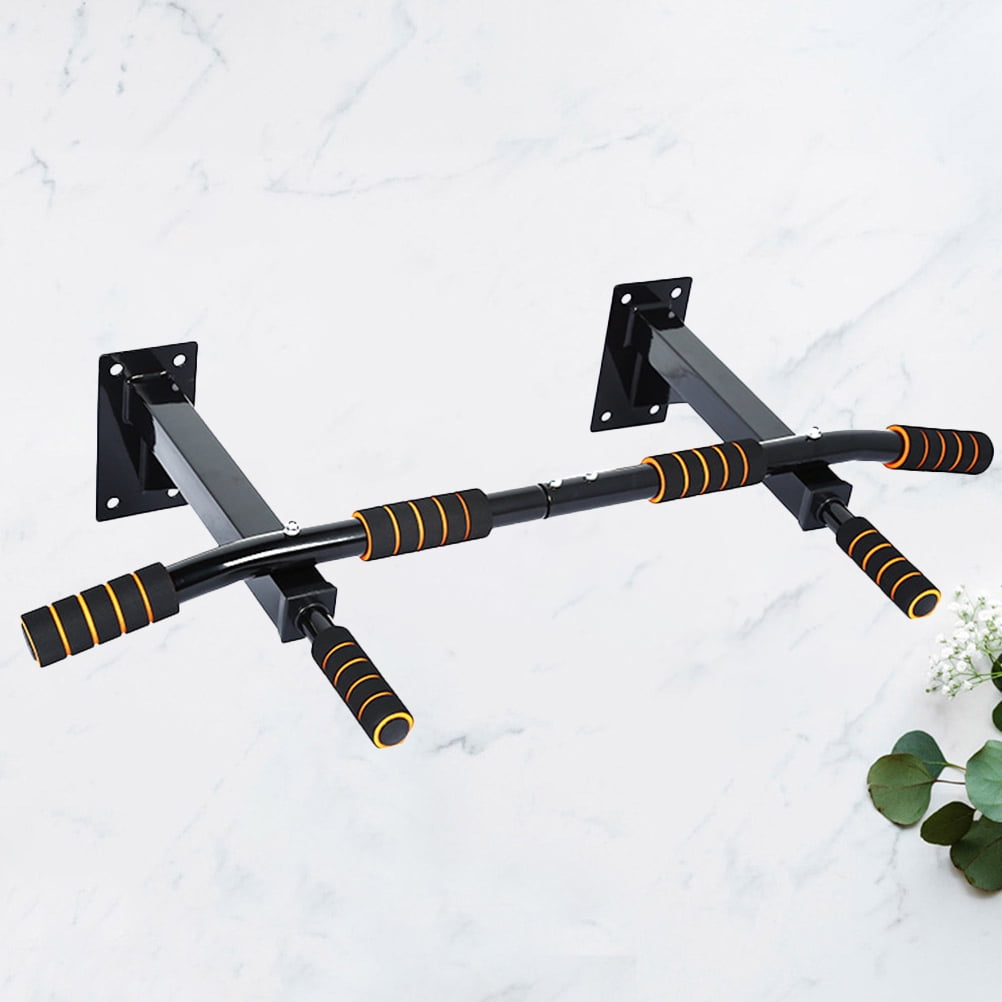 NUOLUX 1Pc Upper Body Doorway Workout Bar Heavy Duty Pull-Up Bar Chin-Up Trainer for Home Gym with 6Pcs Sponge Cover(Black)