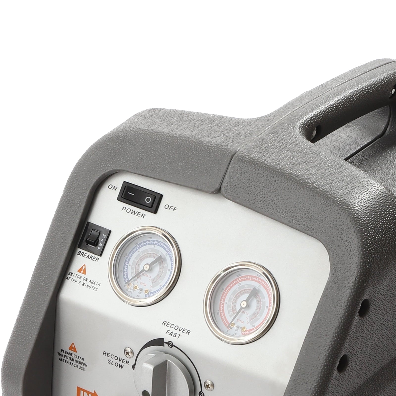 Miumaeov Refrigerant Recovery Machine, AC Refrigerant Recycling Machine, HVAC 558psi Refrigerant Recovery Unit Air Conditioning Repair Tool, Grey (1/2HP Dual Cylinder)