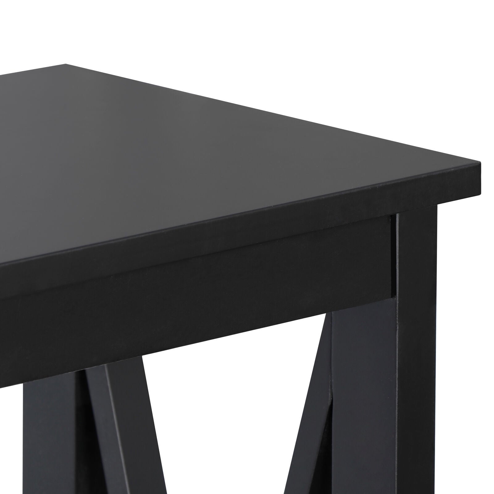ZENSTYLE Console Table Entryway Simple Style Wood Side Display Black