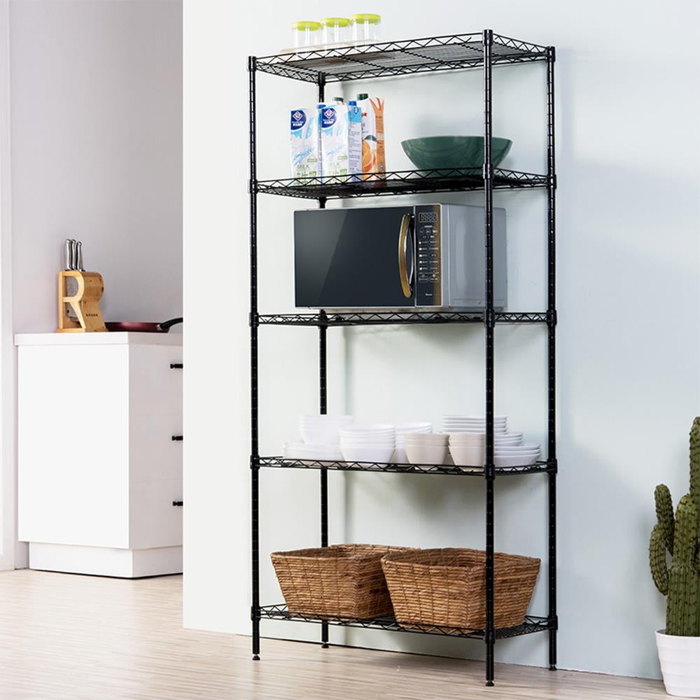 Zimtown 5-Tier Storage Rack Wire Shelving with 200 lb Per Shelf Weight Capacity, 23.6