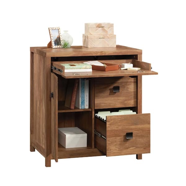 Cannery Bridge 31.732 in. Sindoori Mango Computer Desk Credenza with Keyboard or Laptop Drawer and File Storage