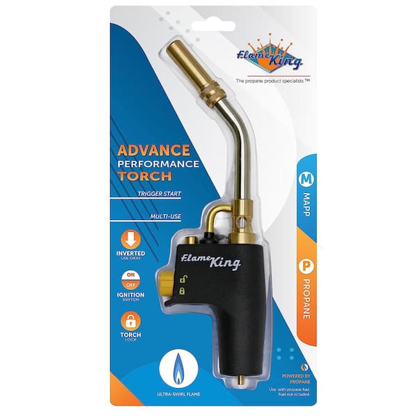 High Intensity Propane Torch Head with Ultra Swirl Flame Compatible with 1 lb. Cylinders, MAPP and MAP-PRO