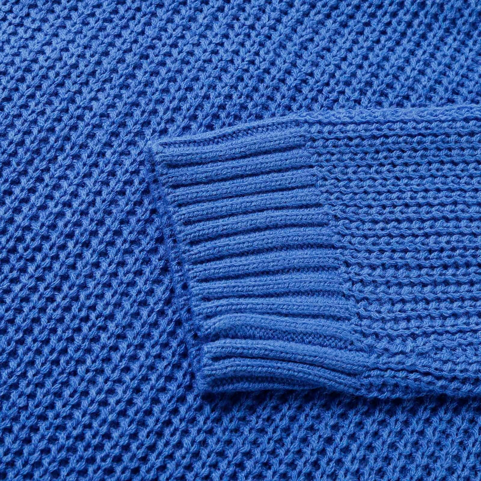 Mrat Turtleneck Sweater Ladies Knitted V-Neck Sweater Womens Fashion Solid Long Sleeve Sweater Loose Turtleneck knitting Sweater Pullover Knit Sweater Tops