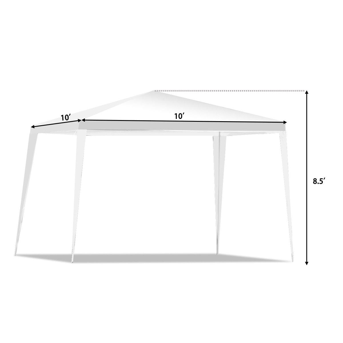 Gymax Outdoor Heavy Duty 10'x10' Canopy Party Wedding Tent Gazebo Pavilion Cater Event