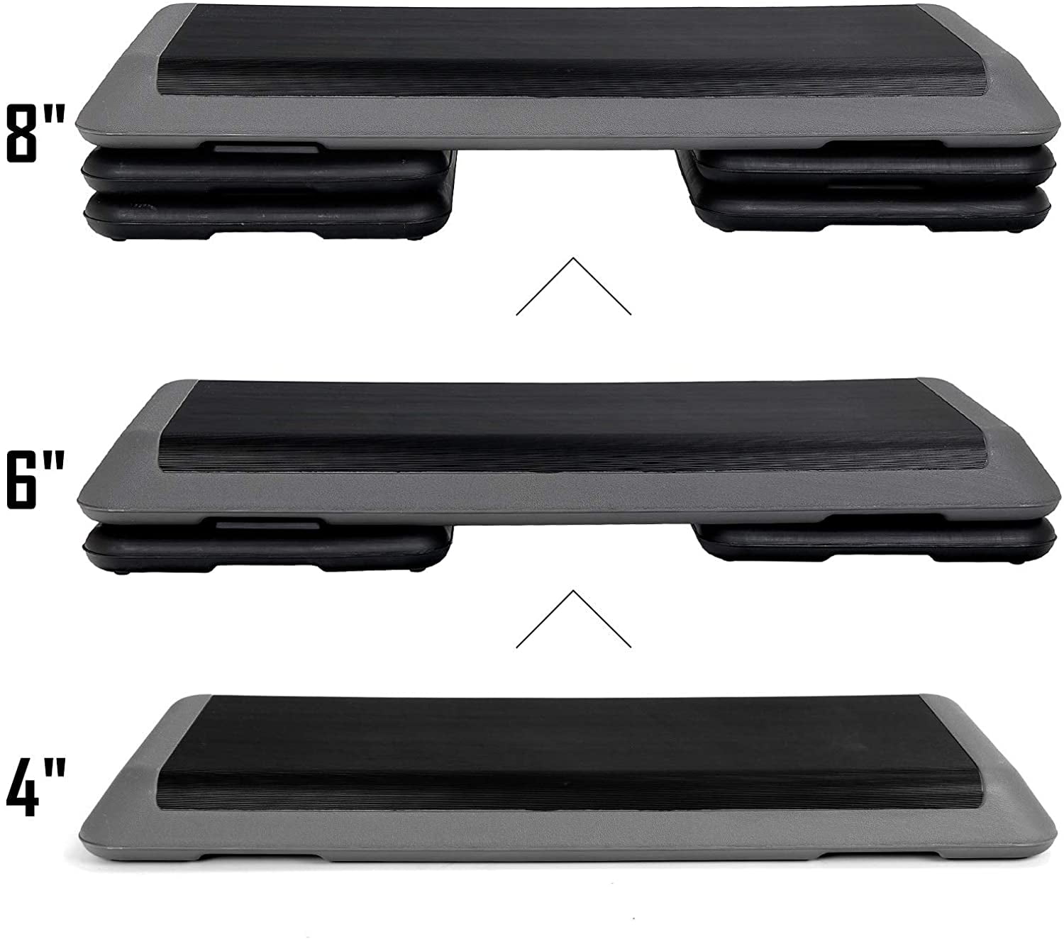 ZenStyle 43'' Aerobic Exercise Stepper Platform W/ Adjustable Risers 4