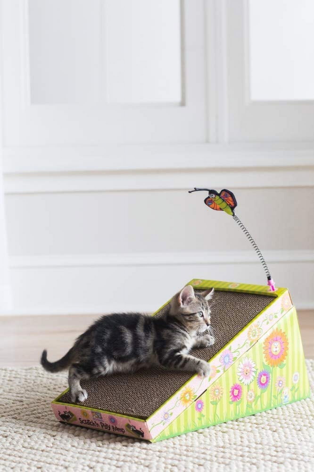 Petmate FAT CAT Big Mama's Scratch 'n Play Ramp Reversible Cardboard Toy