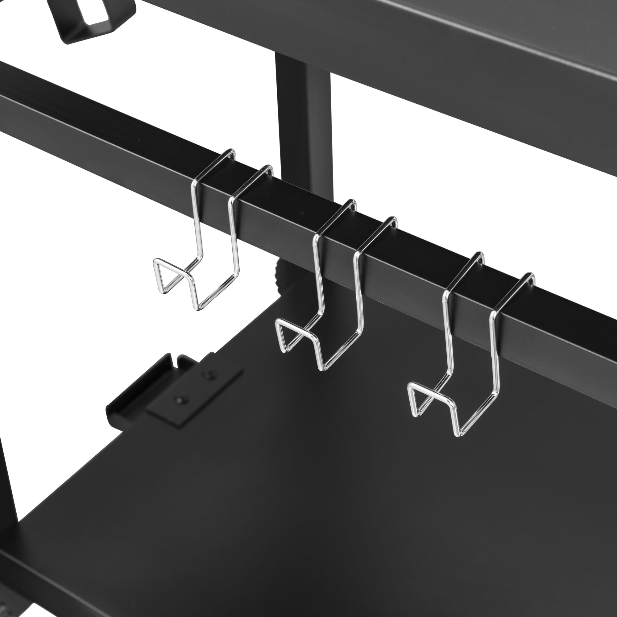 Gourmet PC3401B Double Shelf Movable Dining Cart Work Table, Outdoor Food Preparation Cart