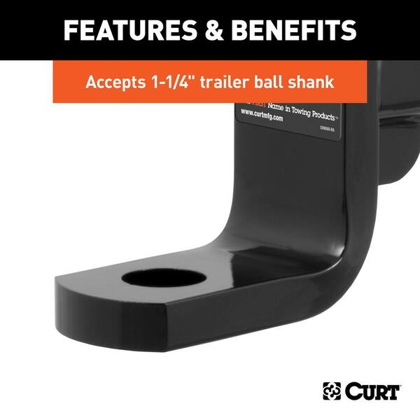 Class 4 10,000 lbs. 8 in. Drop Trailer Hitch Ball Mount Draw Bar (2 in. Shank, 9-3/8 in. Long)